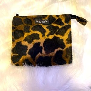 Kate Spade New York, Leopard Print Zippered Coin Purse / Pouch